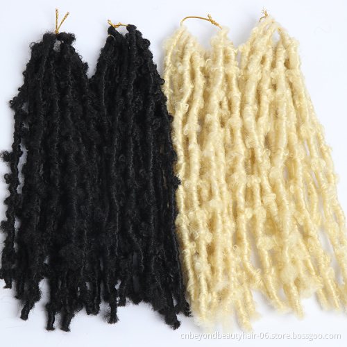 Long Distressed Butterfly Locs braids for african hair New Faux locs Soft dread locks